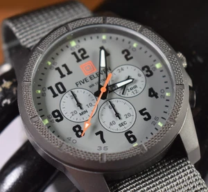 NEW!  5.11 Five Eleven Tactical Men's Gray Chronograph Watch NEW BATTERY! - Picture 1 of 10