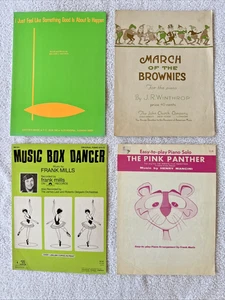 4 Vintage sheet music song books lot March of the Brownies, Music Box Dancer ECT - Bild 1 von 15