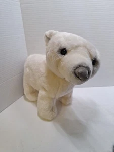 Dakin Vintage 1988 Plush White Polar Bear Standing 10"  Head Tilted - Picture 1 of 11