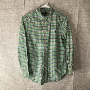 POLO RALPH LAUREN Plaid Natural Stretch Long Sleeve Shirt Boys Size L (14-16) - Picture 1 of 6