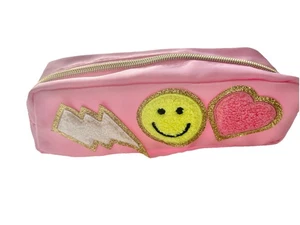 Pencil Bag Makeup Pouch Lightning Smiles Heart Cosmetic Purse Storage Accessory - Picture 1 of 4