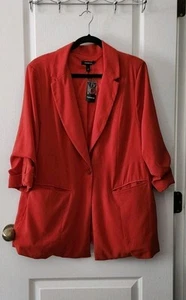 TORRID Women's Blazer Pockets Orange Size 2 - Picture 1 of 10