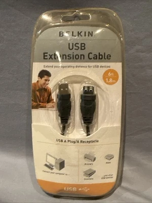 Belkin F3U134v06 USB Extension Cable 6ft NEW   FREE SHIPPING!! - Image 1 of 4