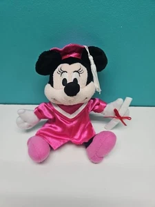 Disney Abschluss Minnie Mouse in rosa Mütze und Kleid 6 Zoll Mini Plüsch  - Bild 1 von 6