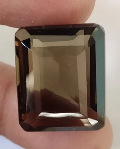 Smoky Topaz 14.60 Ct. Emerald Cut Loose Gemstone for Ring & Pendant Gift Women - Picture 1 of 7