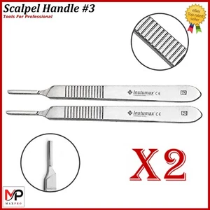 Surgical BP handle Scalpel Handle #3 Medical Dental holder 2PCS - Picture 1 of 3