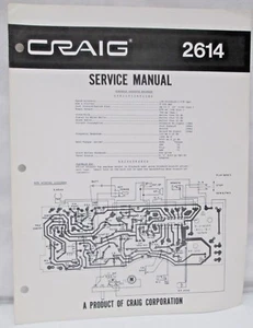 Grabadora de casete portátil manual de servicio Craig 2614 especificaciones - Imagen 1 de 4