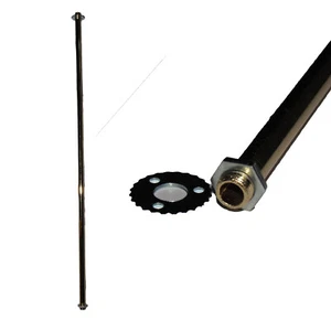 Asta rigida dorata per lampadari a sospensione 50cm Ø10mm con doppio dado - Afbeelding 1 van 1