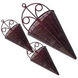 3 Pcs Hanging Baskets for Plants Outdoor Rattan Decorative Flower Pots Rustic - Picture 1 of 12