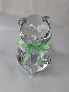 Fenton Clear Art Glass Bear 3.5 Inch USA Paperweight - Picture 1 of 7