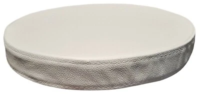 Runde Weiß Sitzkissen Echt Leder Kissen Sessel Stuhle Bar Hocker Aufllage - Bild 1 von 3