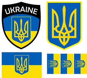 Ukraine Aufbügler Wappen Transferbügeln T-Shirt Trikot Z. Aufbügeln  St. 6B - Picture 1 of 7