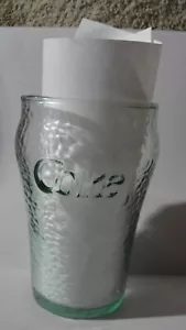 Vintage Libby Coke Glass, Green Tint Pebbled Contour, Coca Cola 4” Tall - Picture 1 of 5