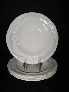 ROYAL ALBERT BONE CHINA HORIZONS AURORA RIMMED SOUP BOWLS - FOUR - Picture 1 of 2