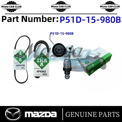 2019-2024 Mazda Genuine Mazda 3 CX-3 MX-5 M2 Belt Tensioner Kit 1.5L P51D-15-980 - Image 1 of 4