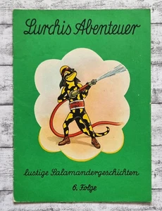1962 Lurchis Abenteuer 6. Folge Salamander Feuerwehr Schuhe Comic Werbung alt - Picture 1 of 3