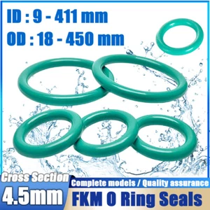 Metric Vitons Rubber FKM O Ring Seals 4.5mm Cross Section 9mm-441mm ID - Picture 1 of 33