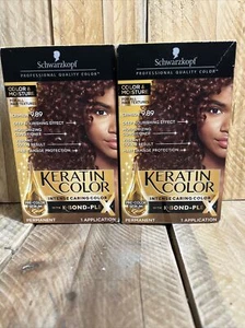 Schwarzkopf Keratin Color Permanent Hair Color & Moisture Crimson #9.89x 2 Pack - Picture 1 of 4