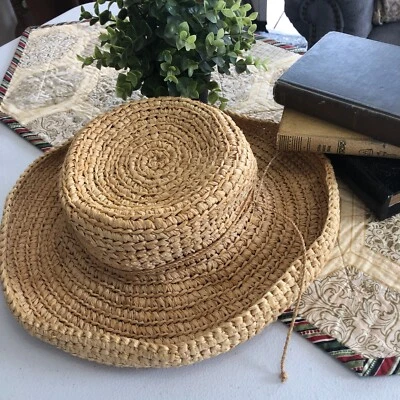 Sombrero de Paja Helen Kaminski Australia Rafia Natural Talla Única Madagascar Foto 1 de 4