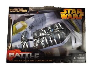 NEW STAR WARS CLONE ATTACK ON CORUSCANT BATTLE PACK FIGURES BLUE COMMAND!