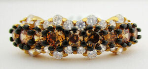 IMPERIAL TOPAZ & WHITE SAPPHIRE RING 14K YELLOW GOLD PLATED RING SIZE 9 NWT