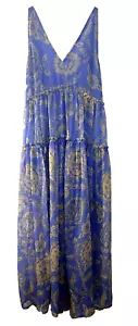 Free People Damen großes Julianna Maxikleid Bluebell Combo Blumenmuster ärmellos - Bild 1 von 10