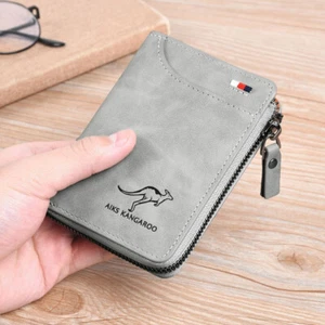 Waterproof Mens RFID Blocking Leather Wallet Credit Card ID Holder Zipper Purse - Picture 1 of 17