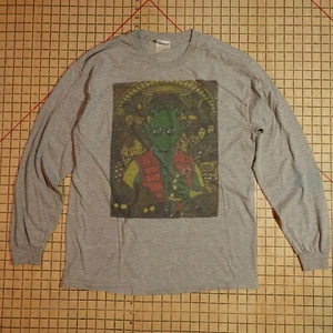 Y2K Vintage Star Wars Where’s Greedo Mos Eisley Longsleeve Shirt grau Gr. L - Bild 1 von 6