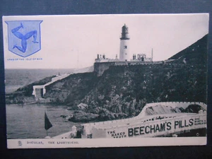 Lighthouse DOUGLAS Isle of Man - Embossed Coat of Arms - Tucks Town & City 1906 - Picture 1 of 2