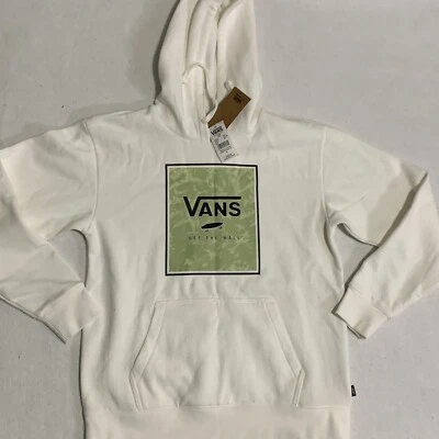 Sudadera con capucha Vans Off The Wall para mujer blanca en caja en agua talla pequeña 0A5LKF Foto 1 de 4