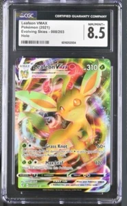 Leafeon VMAX 008/203 Swsh07: Evolving Skies Holo CGC 8.5 - Picture 1 of 1