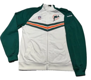 Miami Dolphins Vintage Reebok On Field Jacket Mens Medium Performance Football - Picture 1 of 8