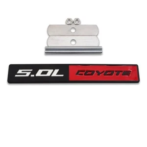 Black&Red Metal 5.0L COYOTE Logo Car Front Grille Emblem 5.0 V8 GT Grill Bagde - Bild 1 von 9