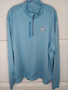 UNC Tar Heels Cutter & Buck Stealth Heathered Quarter Zip Mens XXL Carolina Blue - Bild 1 von 8