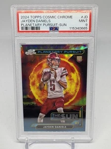 2024 Topps Cosmic JAYDEN DANIELS RC Planetary Sun PSA Mint 9 (E261) - Picture 1 of 8