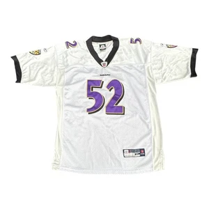 Baltimore Ravens Jersey Youth XL White NFL Football Ray Lewis 52 Reebok Stitched - Picture 1 of 7