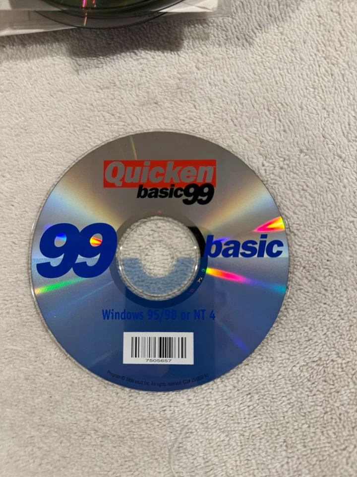 Intuit Quicken Basic 99 Software Disc for Win 95/98/NT4 - CD ONLY!!!! - Image 1 of 1