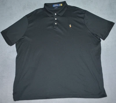 Polo Ralph Lauren Pink Short Sleeve Interlock Polo Shirt Black Men's 2XL - Image 1 of 4