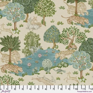 Pamir Garden, Stone - Sanderson, Caspian, 100% Quilt Cotton By The Yard - Picture 1 of 3