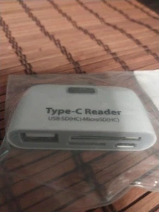 USB C SD Card Reader, 4 in 1 USB-C to SD Memory Card Adapter, CompactFlash / NEW - Picture 1 of 7