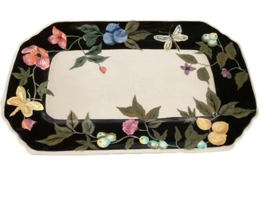 Bandeja de tocador rectangular vintage pintada a mano “Jardiniere” de Tracy Porter. Foto 1 de 4