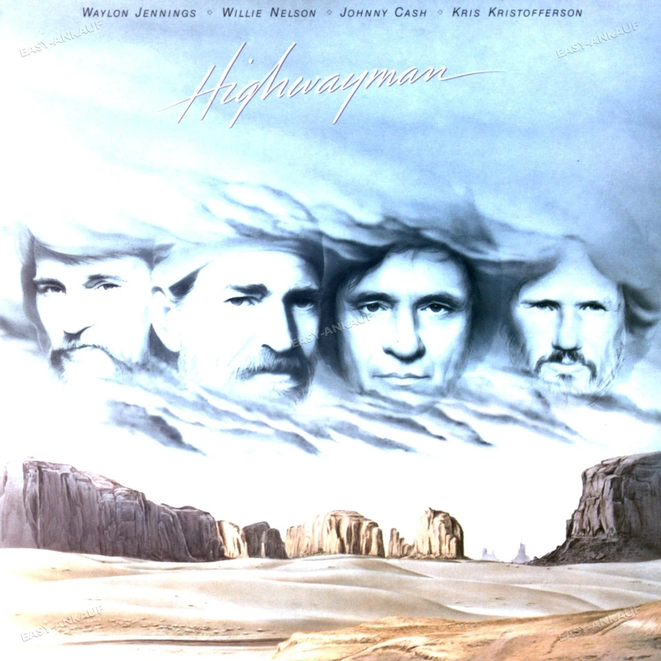 Jennings Nelson Johnny Cash Kris Kristofferson - Highwayman LP (VG) .* - Image 1 of 1
