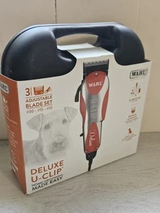 WAHL Deluxe U-Clip Pet Hair Clipper Kit w/ Blades + Case Used Works GREAT! - Picture 1 of 9