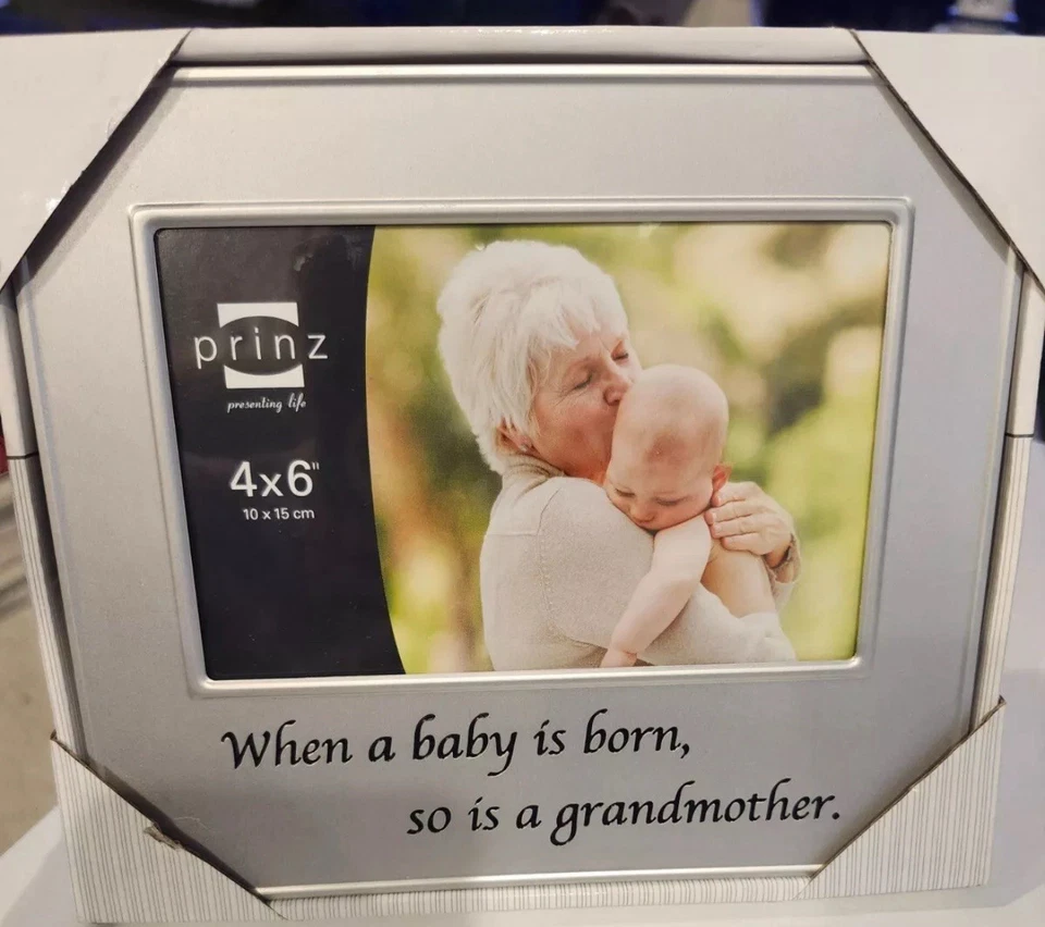 Marco de fotos Prinz When a Baby Is So Is A Grandmother plateado 4x6 Foto 1 de 1