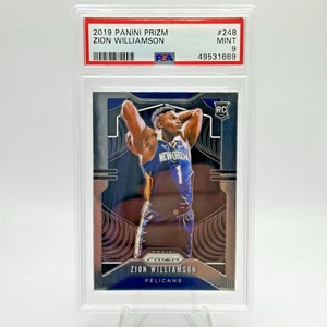 2019-20 Panini Prizm - Rookie Zion Williamson #248 Ball Behind Head (RC) PSA 9 - Bild 1 von 2