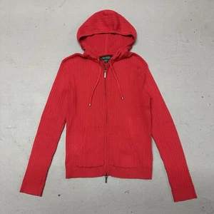 Maglione sportivo Ralph Lauren donna piccolo rosso maglia cavo felpa grossa - Foto 1 di 8