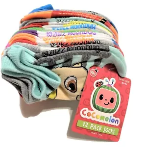 SOCKS BOYS X12 - COCOMELON - SOCKS SZ 4 6 - 18 MONTHS - NO SHOW 12 PACK - Picture 1 of 1