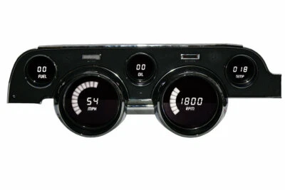 Intellitronix Blanco LED Digital Medidor Panel Cluster 1967-1968 Ford Mustang Foto 1 de 4