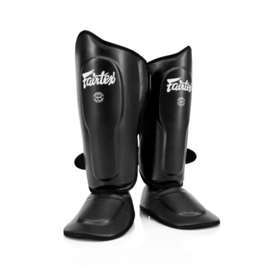 Fairtex SP9 Shin Guards Muay Thai Boxing MMA Kickboxing Shin Pads Black - Image 1 of 4