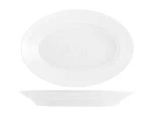 Tivoli White Oval Porcelain Plate 35 Cm Saturnia - Picture 1 of 3